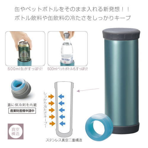 缶・ペットボトルがぴったり入るステンレスポット