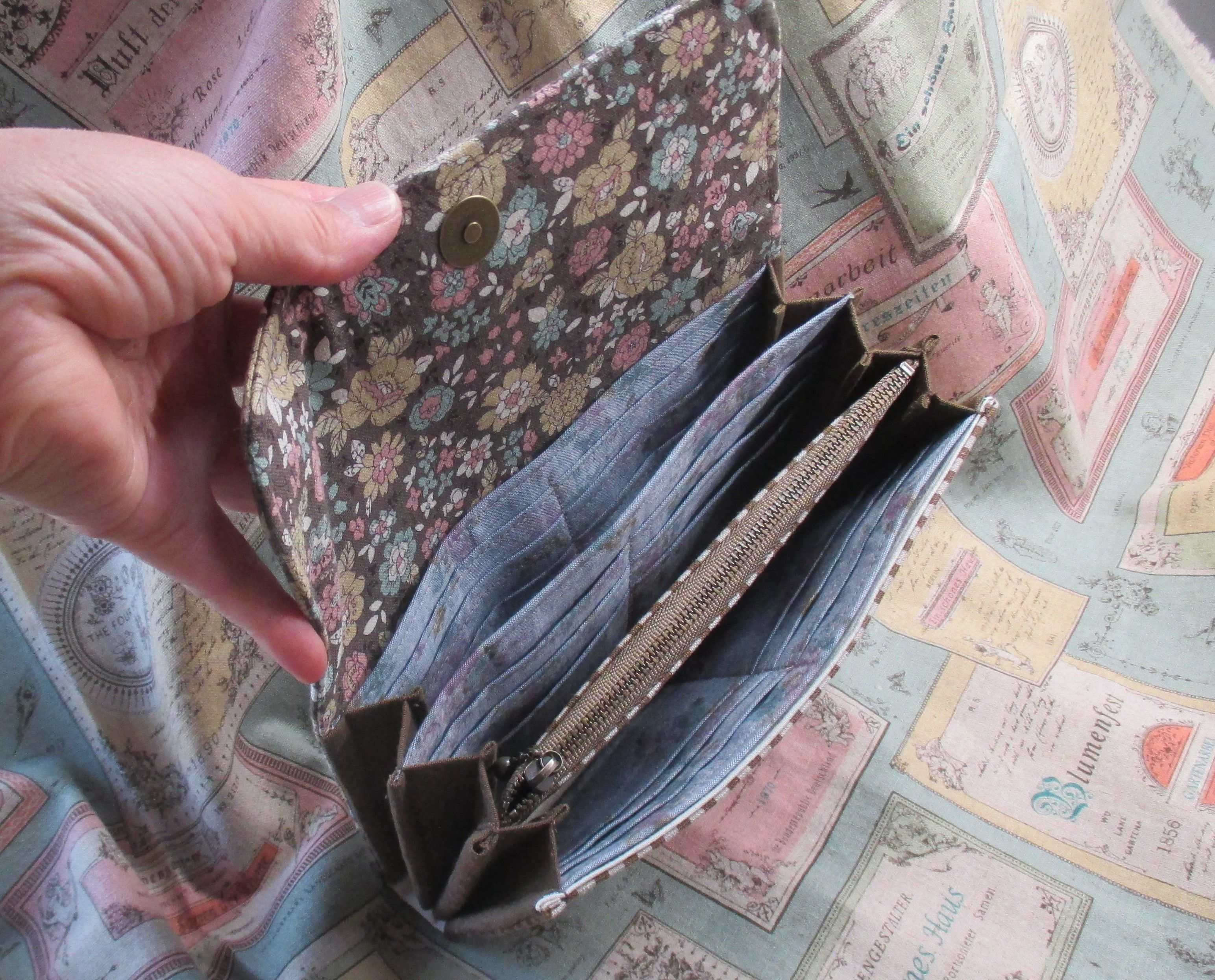長財布作ってみた 縁どりしない簡単な作り方 Making a Handmade Wallet