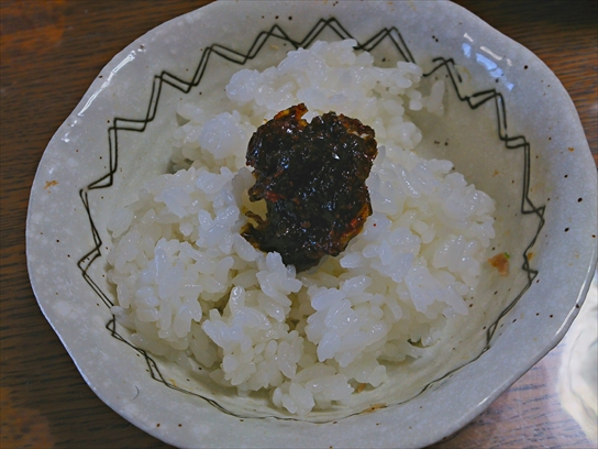からし入り明太子のり　on the rice