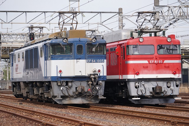 EF81 95牽引 水戸ホキ工臨 & EF64 1005牽引 鹿島貨物4