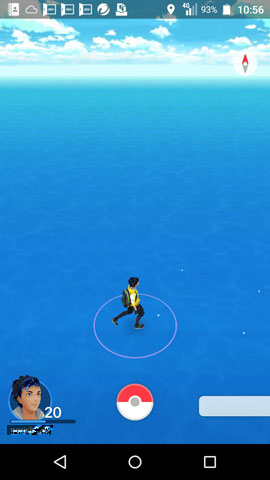 海上歩行の様子