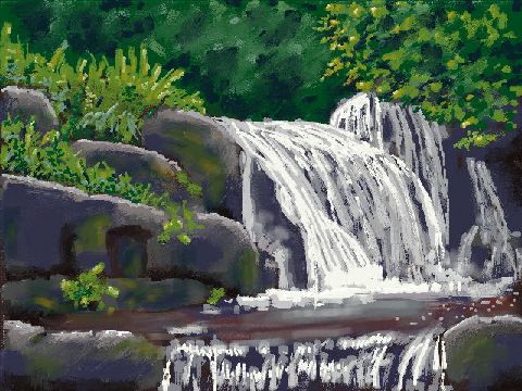 絵心教室　滝その3
