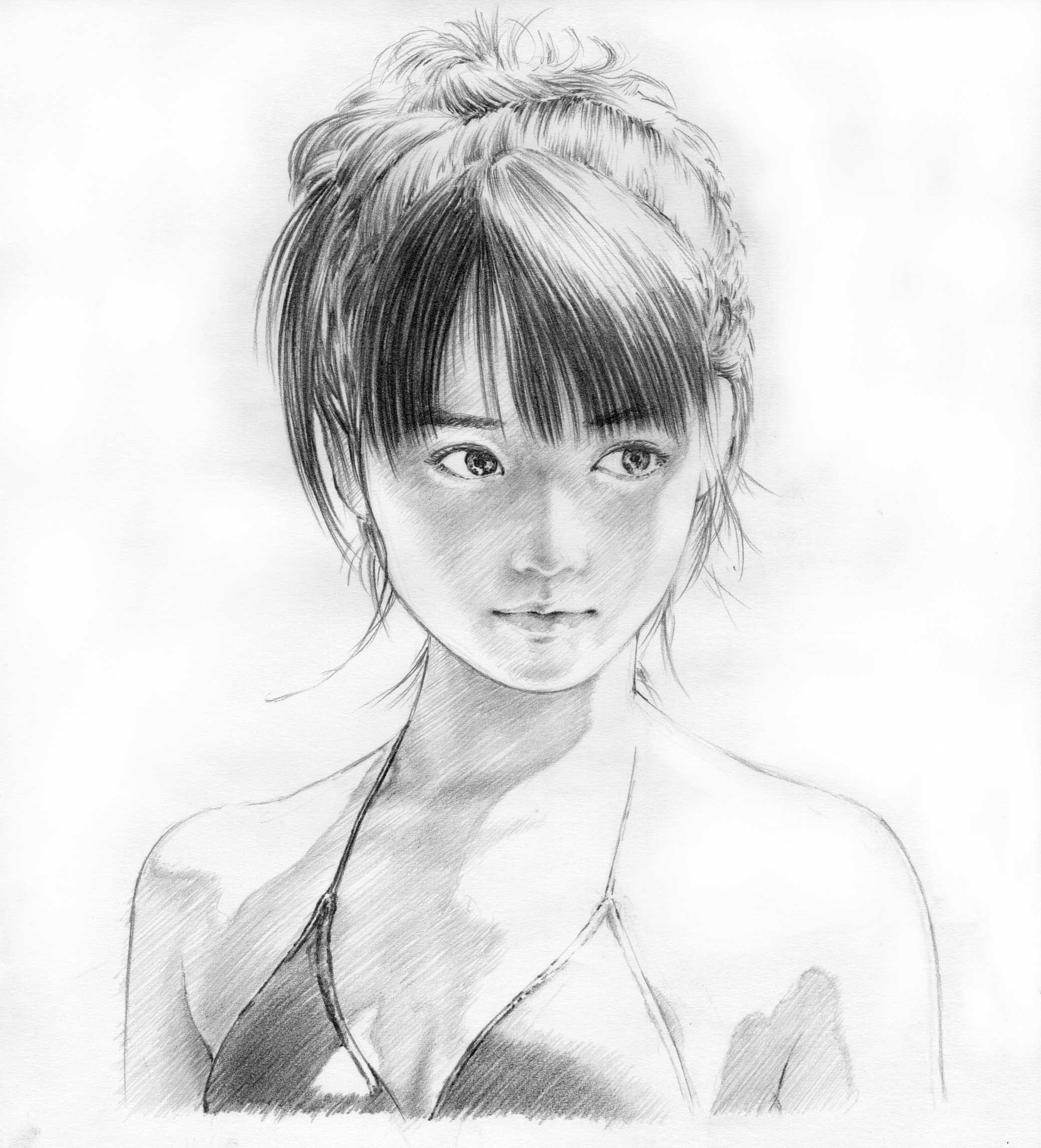 水着の少女 | 鉛筆画の練習 - 楽天ブログ