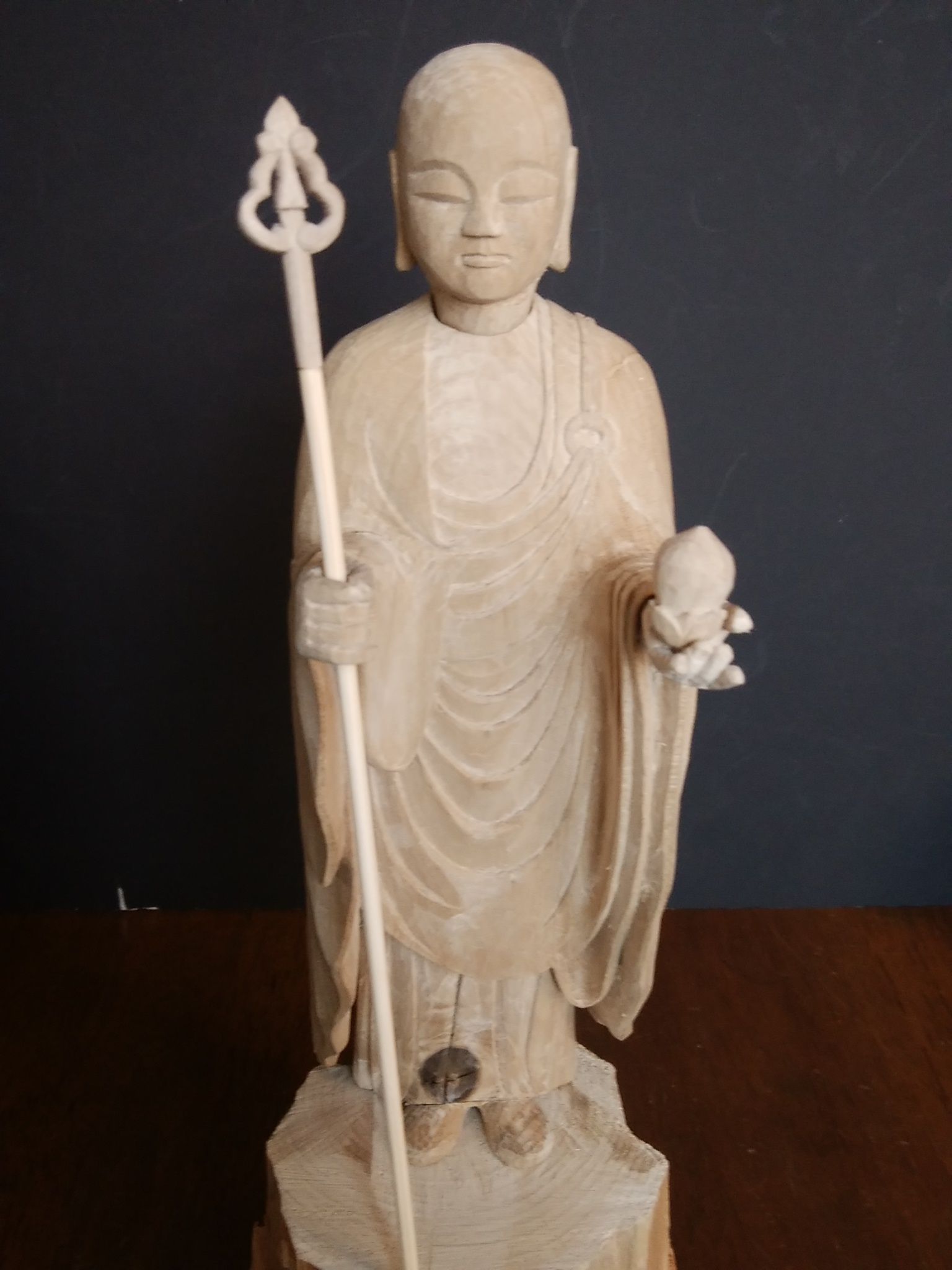 地蔵菩薩立像 室町期 錫杖仏像 宝珠 仏像 - 工芸品