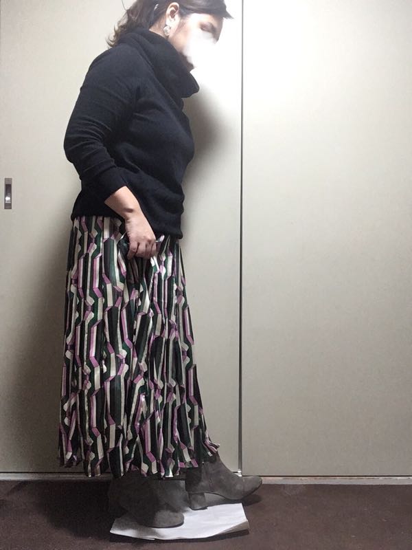 マキシスカートとショートブーツでコーデしてみました やっぱりオシャレが好き ーぽっちゃりママのファッション日記ー 楽天ブログ