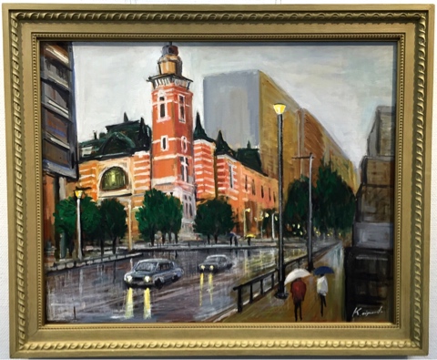 雨の開校記念会館