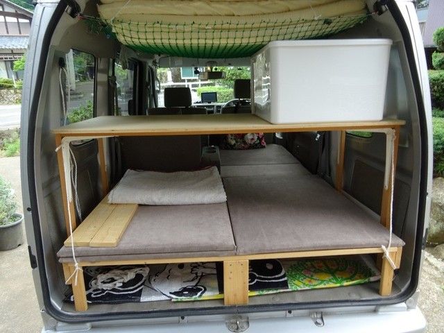 市販のエブリイ用車中泊ベッドキット装着写真と考察 田舎の楽園作り 楽天ブログ