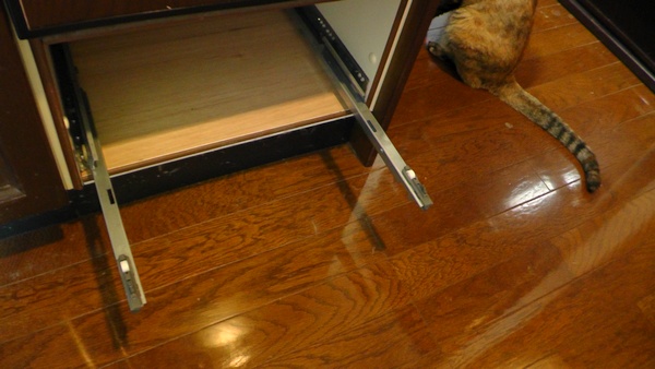 食洗機下にある引き出しの整理