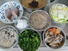 牡蠣鍋材料