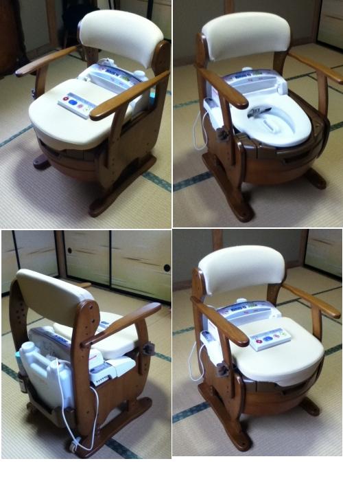 家具調ポータブルトイレ　爽快シャワー