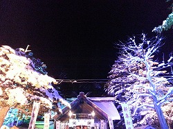 神社ライトアップ