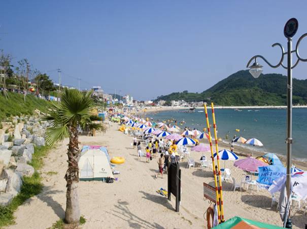 韓国旅行、海水浴