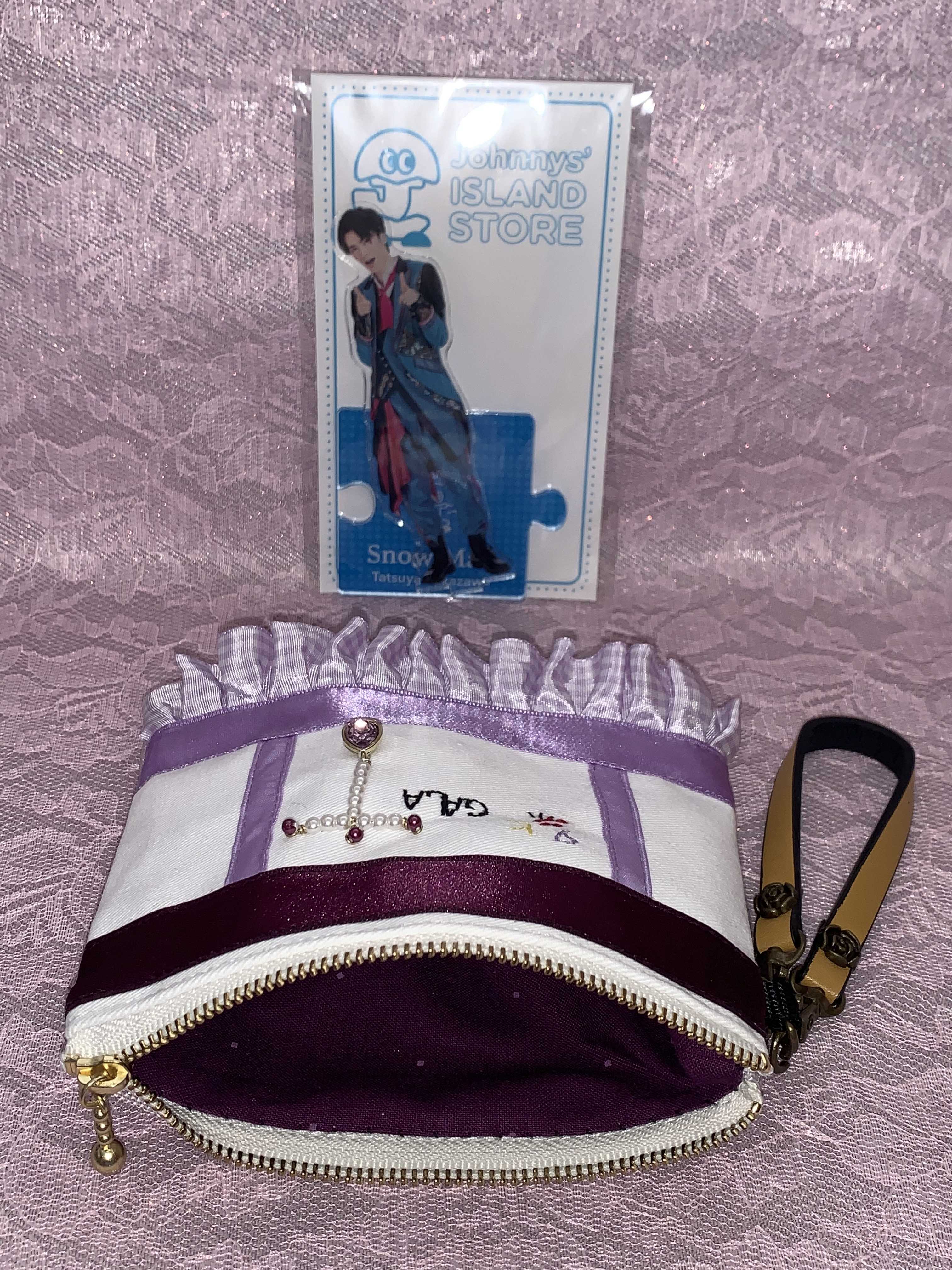 Snow Man ハンドメイド 深澤辰哉💜くん 舞台 祭 GALA 衣装ポーチ ミニ