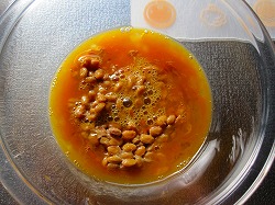 スクランブル納豆トースト