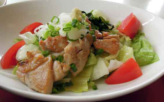 ジョイフルの「ひとくちチキンのわさび添え定食」-2♪