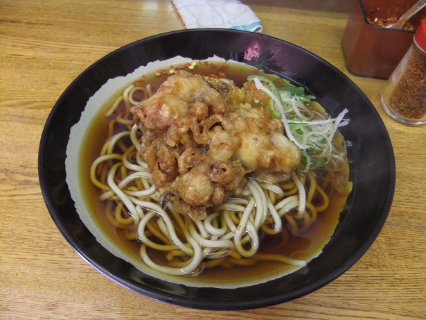 六文そば昌平橋店のイカゲソ天そば1