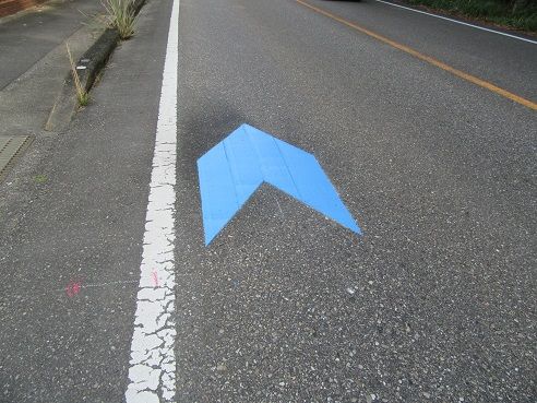 道路の青い矢羽根マークを知っていますか 田舎のブログ 楽天ブログ