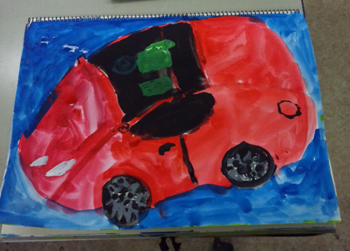お絵描きで車