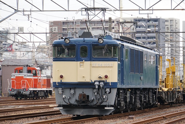 EF64 1053牽引 長野ロングチキ工臨 & 185系 訓練運転2