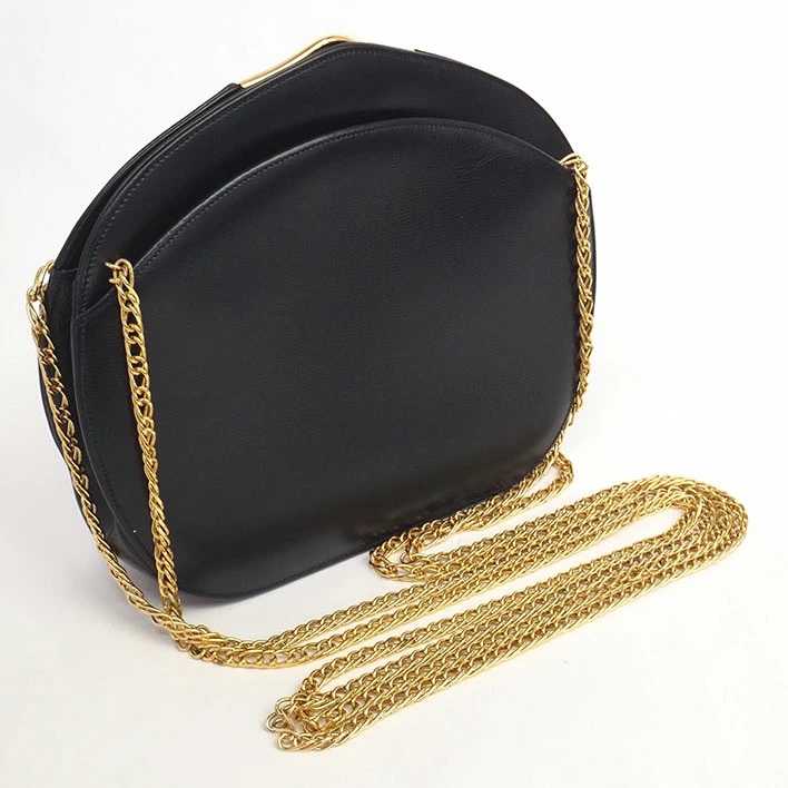 美品 CARTIER サファイアライン カーフ レザー 本革 チェーン サファイアラインの華やかさが映える カルティエのチェーンショルダー