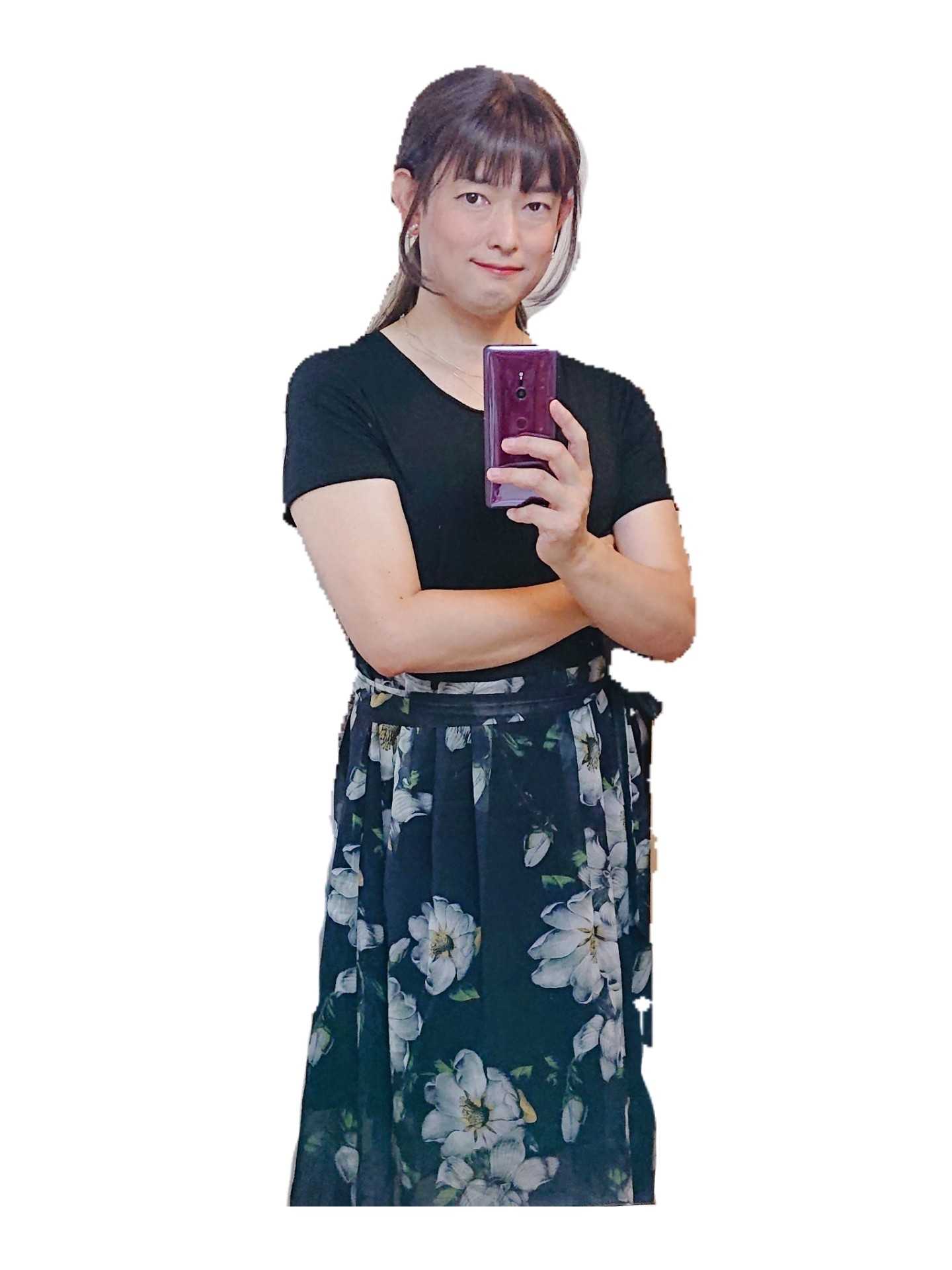 【お気に入りドッキングワンピ】～花柄スカート～ - 優子の女装ブログはじめました