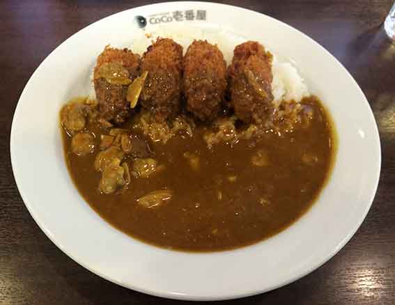 CoCo壱番屋の「カキフライあさりカレー」♪