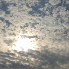 雲に覆われた太陽