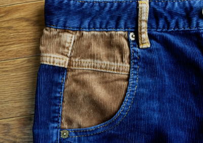 UNGRID コーデュロイサルエルパンツ ブルー 14490円福岡パルコ4.JPG