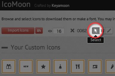 IcoMoon Select