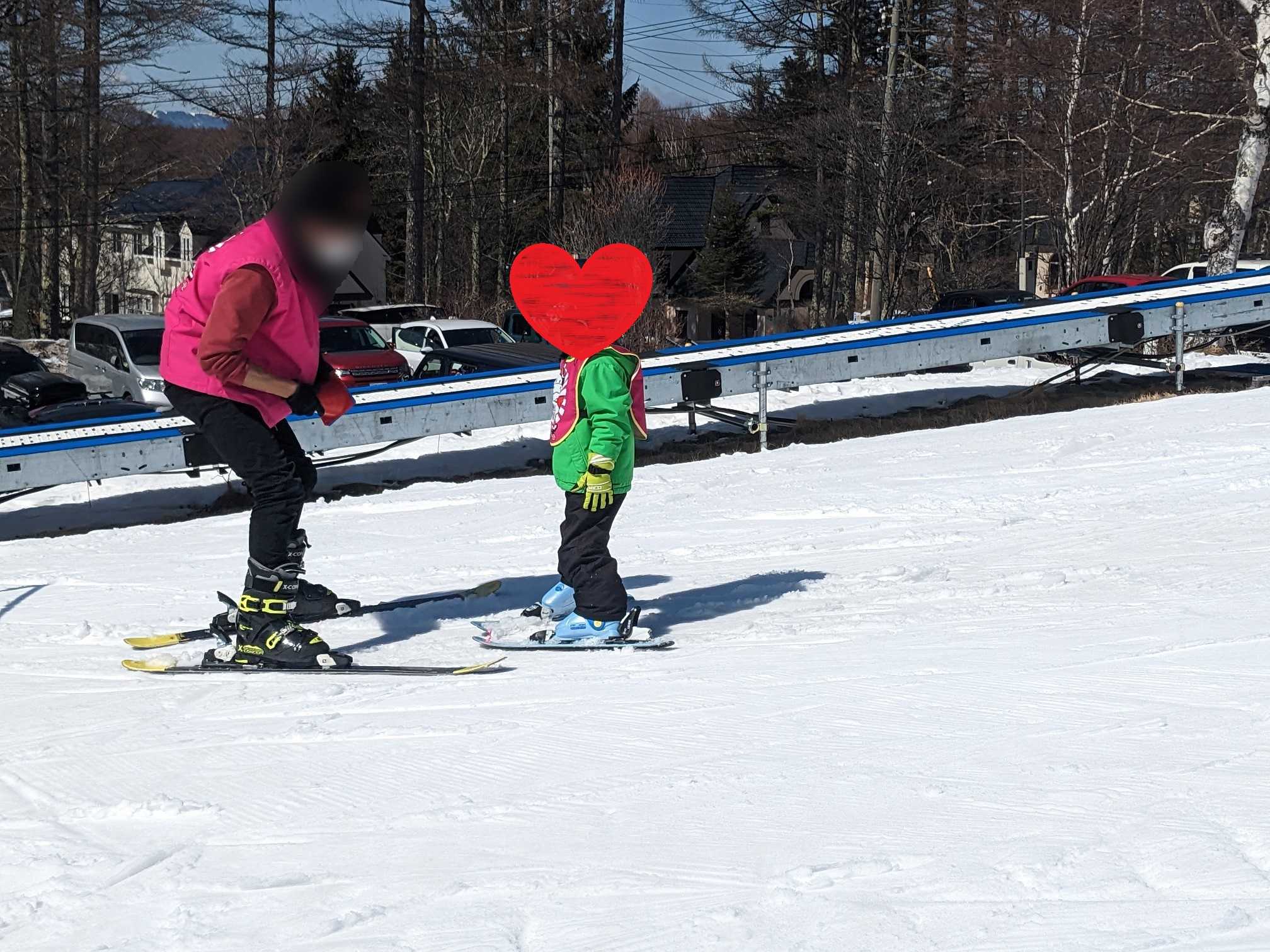 ポタレンジャーキッズスキースクール 実地では初級と上手な子で分けていました