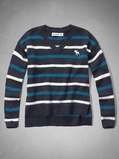 v-neck easy sweater blue　＄11.98.jpg