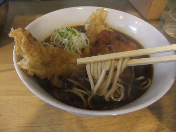 一〇そば@駒込のそば+肉天+海鮮さつま揚げ2