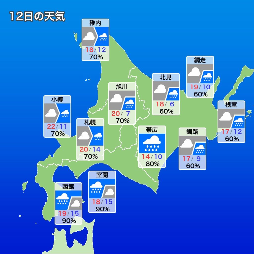 令和２年１０月１２日 月曜日から木曜日までの天気予報と週間天気予報 さっぽろ歳時時事日記 昨日１０月１１日より季節はまた進み 二十四節気 寒露 の次候 第五十候 菊花開 きくのはなひらく これから 菊祭り や 菊の品評会 が盛んに行われる時期に入り