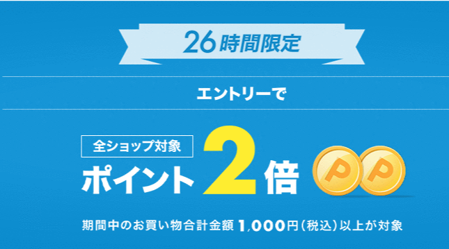 勝ったら倍キャンペーン＆全ショップ対象エントリーでポイント2倍 | 介護は知恵と技術と筋力ですwww - 楽天ブログ