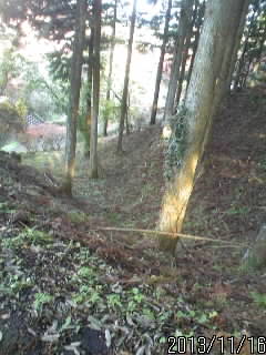 佐久山城の竪堀１