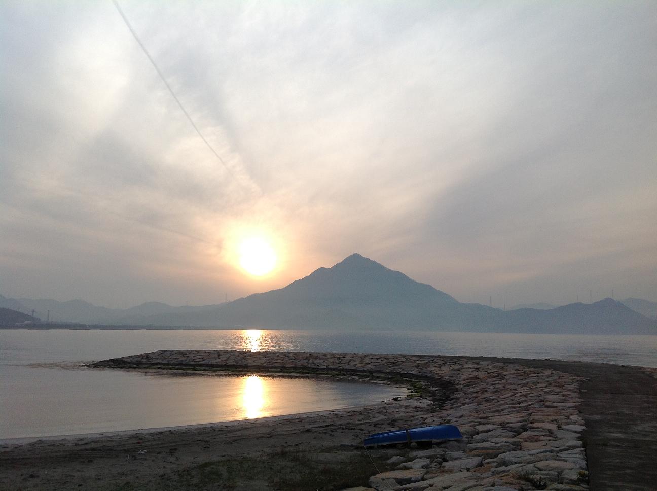 海辺の落日