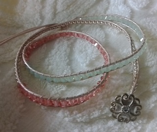 チャンルー風スワロフスキーブレスレット完成