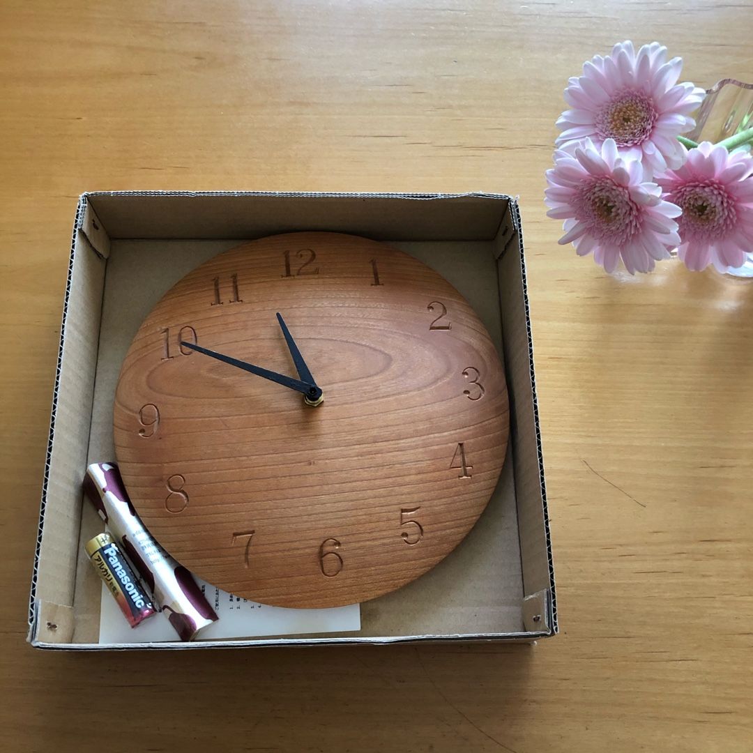 限定SALE得価三谷龍二さんの山桜の時計大きい方です① インテリア時計