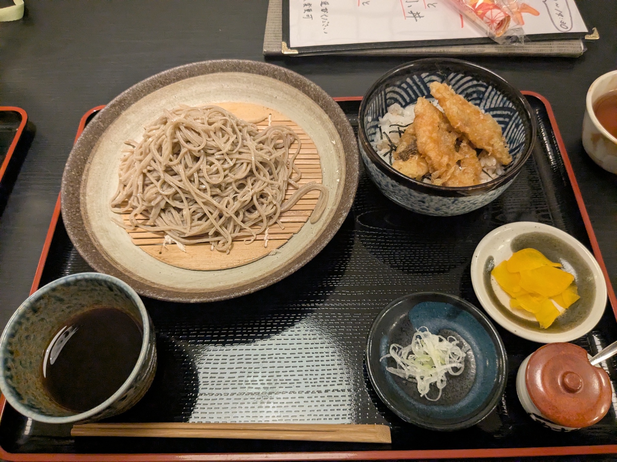 長野駅近く子連れランチ　蕎麦政海本舗　手打蕎麦と穴子天小丼