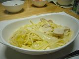 ゆで鶏-パスタ