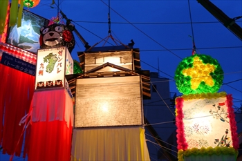 熊本地震復興応援の竹飾り（湘南ひらつか七夕まつり）