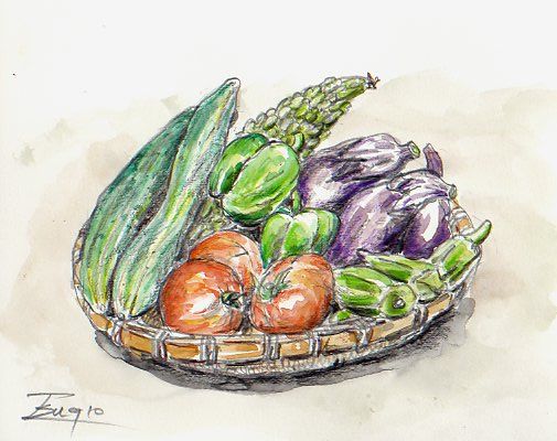 野菜 水彩画 冬野菜 絵画 （大きめ） 値引販売 - www.woodpreneurlife.com