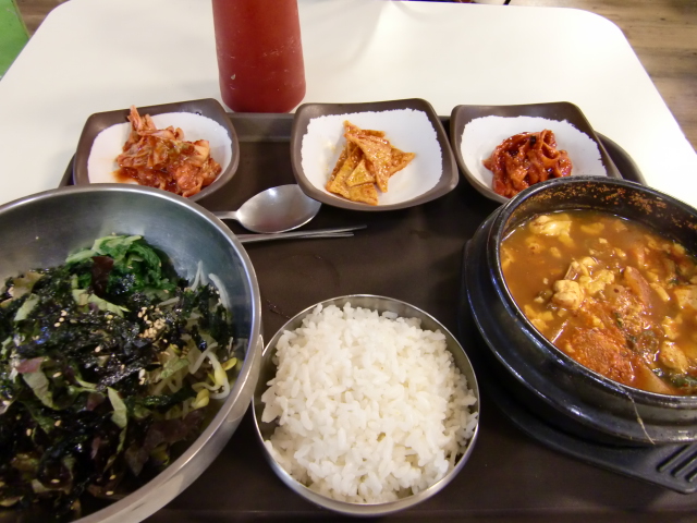 スントゥブビビンパ定食