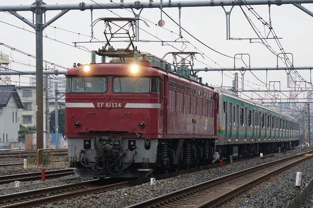 EF81 134牽引 ヤマ231系 郡山出場 & EF64 1030牽引 E127系 長野出場5
