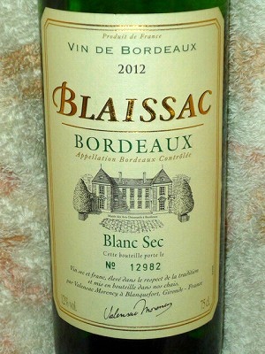 Castel Blaissac Bordeaux Blanc 2012.jpg