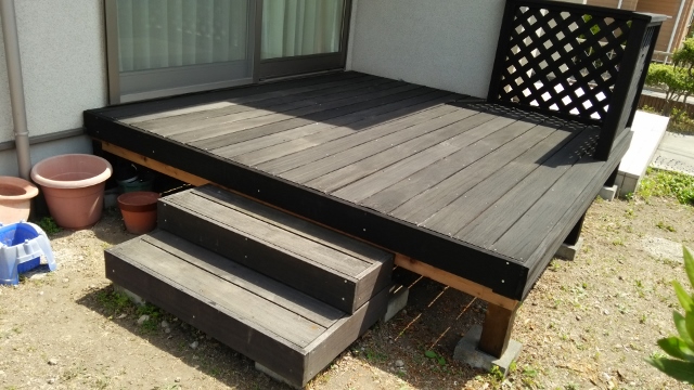 ウッドデッキ補修。ついに作業完了。