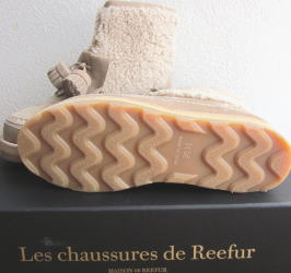 MAISON DE REEFUR 牛革×ベビーラムブーツ ベージュ 22.5cm 42000円→50%OFF 21000円 送料込ZOZOTOWN4.JPG