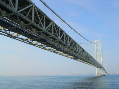 神戸淡路鳴門自動車道の明石海峡大橋