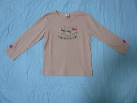 KPニットプランナーハミングmimi長袖Tシャツピンクサイズ100.JPG