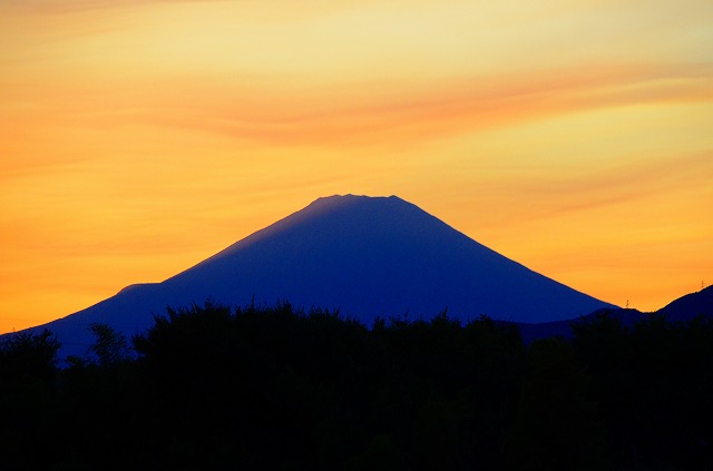 夕陽の富士（2017.10.23）